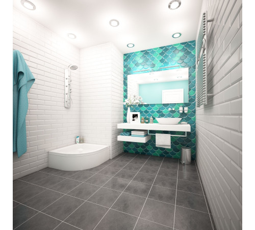 Душевой поддон Метакам Classic S 80x80 АПS_011740 закругленный