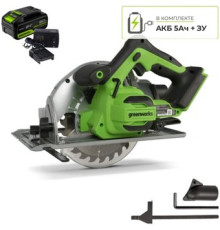 Дисковая циркулярная пила Greenworks GD24CS 1500907CUG с 1-им АКБ