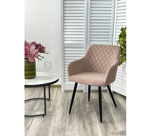 Стул с подлокотниками M-City Brandy 629M05172 505-4 латте/черный