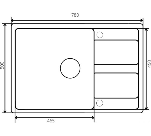 Кухонная мойка ZorG Apollo 78 черный оникс