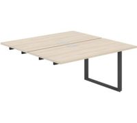 Стол Norden Приставка 280x143.8x75 AG.125.AR.L.72.AN антрацит/серебро/акация равелло