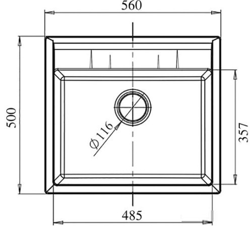 Кухонная мойка GranFest GF-Q-561 черный