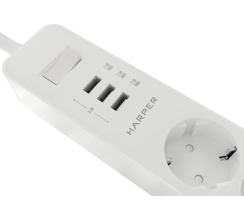 Сетевой фильтр Harper UCH-325 белый