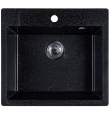 Кухонная мойка Marblan Cubi черный, с сифоном