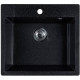 Кухонная мойка Marblan Cubi черный, с сифоном