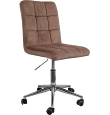 Офисное кресло AksHome Fiji поворотный капучино велюр HCJ-11/хром