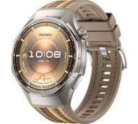 Умные часы Huawei Watch GT 6 Pro 46 мм серебристый, с коричневым плетеным ремешком, международная версия