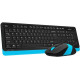 Клавиатура + мышь A4Tech Fstyler FG1010 черный/синий