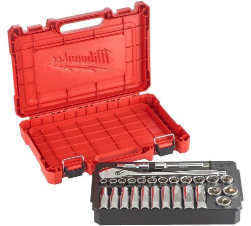 Набор трещотка с головками Milwaukee 4932471864 28 предметов