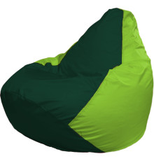 Кресло-мешок Flagman Груша Г2.1-63 тёмно-зелёный/салатовый