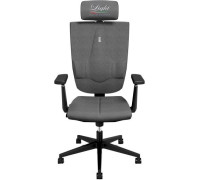 Кресло Kulik System Space азур, с подголовником, с подлокотником, серый