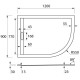 Душевой поддон Cezares TRAY-AS-RH-120/90-550-30-W-L
