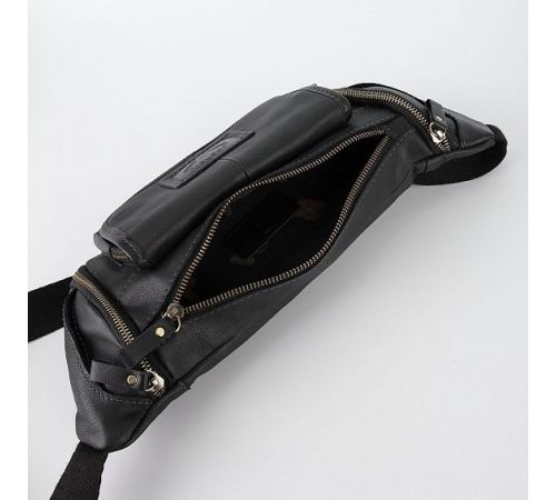 Сумка на пояс Poshete 196-1390-35-BLK черный