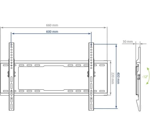 Кронштейн для телевизора Kromax IDEAL-102 черный