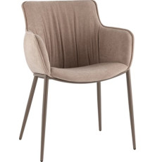 Стул с подлокотниками Stool Group Твигги LV-118-RlL-08-7006 шенилл бежевый/бежево-серый