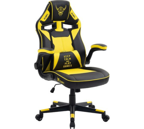 Игровое геймерское кресло FLOKY Asgard Yellow-Black желтый/черный