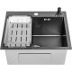 Кухонная мойка Saniteco 5045 Nano + Spike F9S07000 хром, с сифоном, дозатором и коландером