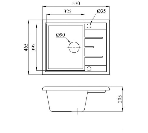 Кухонная мойка AV Engineering Platinum AV765495PBK черный
