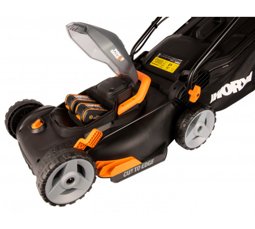 Газонокосилка Worx WG743E с 2-мя АКБ