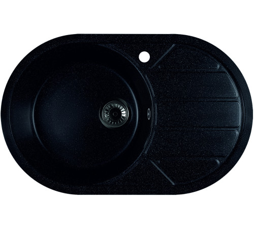 Кухонная мойка Marblan Elon L черный,с сифоном