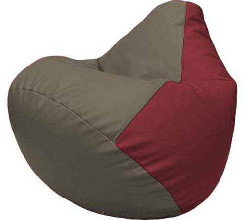 Кресло-мешок Flagman Груша Макси Г2.3-1721 серый/бордовый