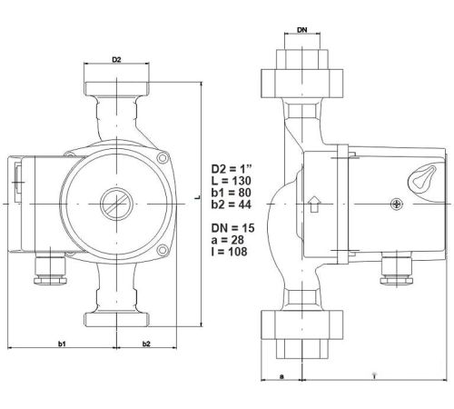 Циркуляционный насос IMP Pumps GHN 15/40-130