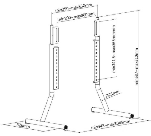 Подставка для телевизора Ultramounts UM505 черный
