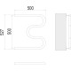 Полотенцесушитель TERMINUS М-образный 3/4 500x500 боковое подключение, хром