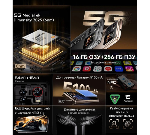 Телефон Cubot X100 8GB/256GB черный