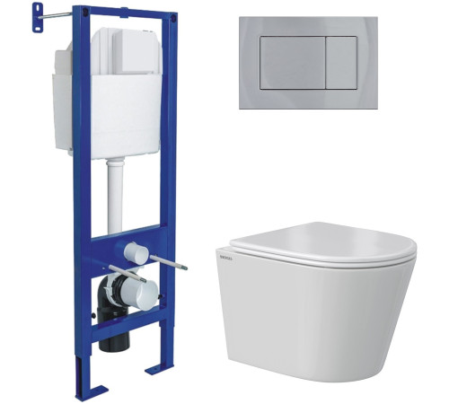 Унитаз подвесной Berges Wasserhaus Vita Rimless 043384 с сиденьем