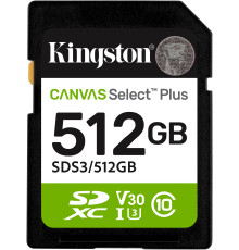 Карта памяти Kingston Canvas Select Plus SDXC 512GB SDS3/512GB