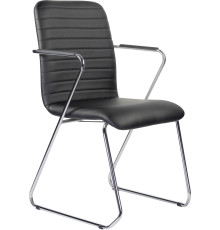 Кресло Brabix Visit CF-101 хром/экокожа черный