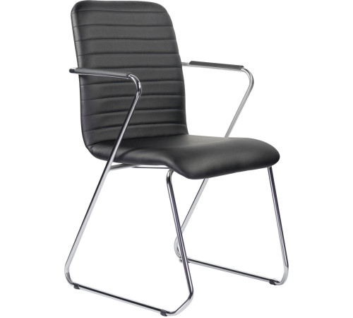 Кресло Brabix Visit CF-101 хром/экокожа черный