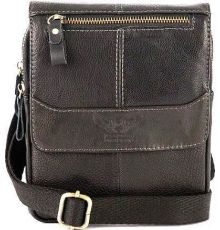 Мужская сумка Poshete 196-650-48-BLK черный