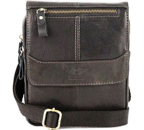 Мужская сумка Poshete 196-650-48-BLK черный
