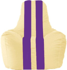 Кресло-мешок Flagman Спортинг С1.1-132 светло-бежевый/фиолетовый