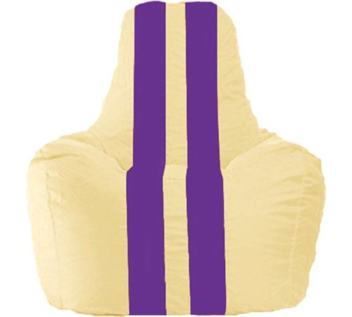 Кресло-мешок Flagman Спортинг С1.1-132 светло-бежевый/фиолетовый