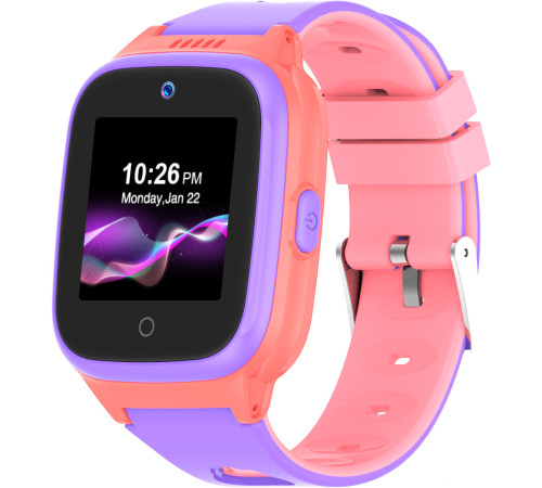 Детские умные часы LeeFine Q27 4G розовый/фиолетовый