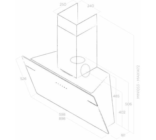 Кухонная вытяжка Elica L'essenza BL/A/90 PRF0117374A