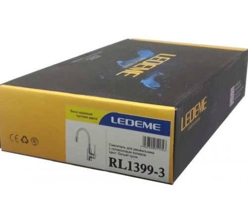 Смеситель Ledeme L1399-3 хром/белый