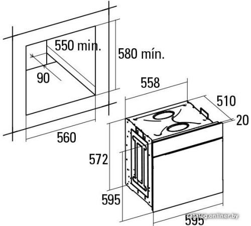 Электрический духовой шкаф CATA LCMD 8008 BK