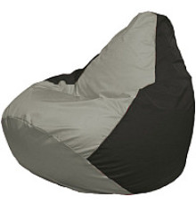 Кресло-мешок Flagman Груша Супер Мега 4XL Г5.1-354 серый/чёрный