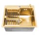Кухонная мойка Aquaforta 550*500, коландер, дозатор GOLD DECOR