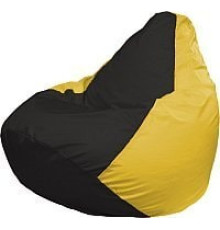 Кресло-мешок Flagman Груша Медиум Г1.1-396 черный/желтый