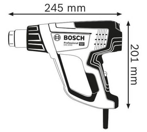 Промышленный фен Bosch GHG 20-63 Professional 06012A6201