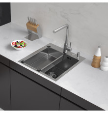 Кухонная мойка ARFEKA Eco AR мойка 450*500, коландер G, дозатор Satin Decor Millet