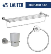 Набор аксессуаров для ванной Lauter 21TS20115 + 21TS2017 + 21TS2011 Chrome, 3 предмета