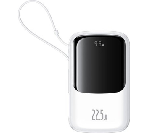 Внешний аккумулятор Baseus Qpow Pro+ Digital Display Fast Charge 22.5W 10000mAh белый