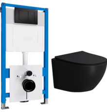 Унитаз подвесной Lauter Sulzdorf с микролифтом и кнопкой смыва 219704J черный