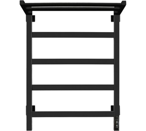 Полотенцесушитель Granula Квадро 50x60 с полкой терморегулятор, черный матовый